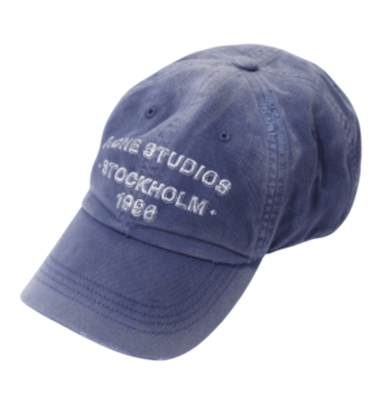Acne Studios Logo Embroidered Cap BLUE