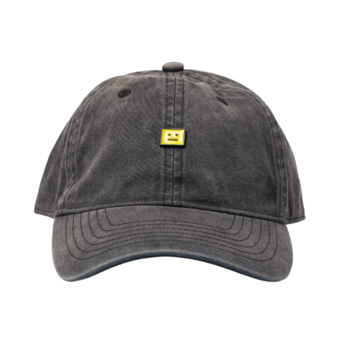 FACE STUD CAP - Washed Black