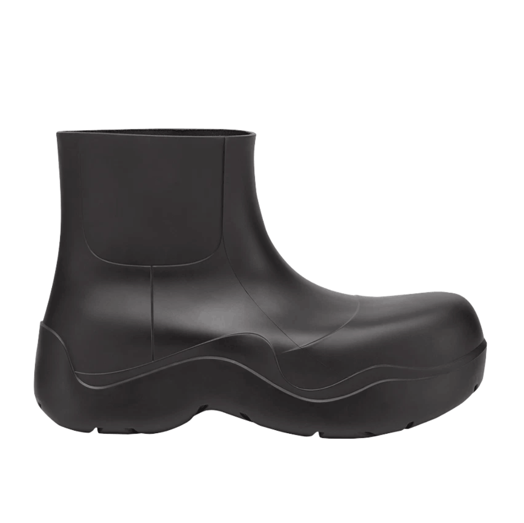 (W) Bottega Veneta Puddle Ankle Boots Black
