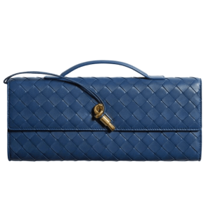 Bottega Veneta Andiamo Clutch Blue Venezia