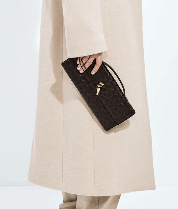 Bottega Veneta Andiamo Clutch With Handle Fondant