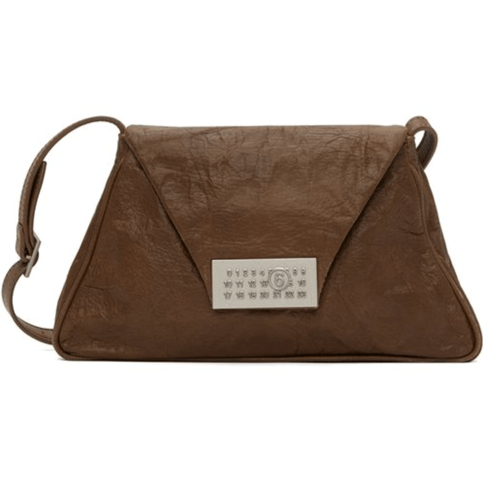 MM6 Maison Margiela Brown Numeric Medium Shoulder Bag