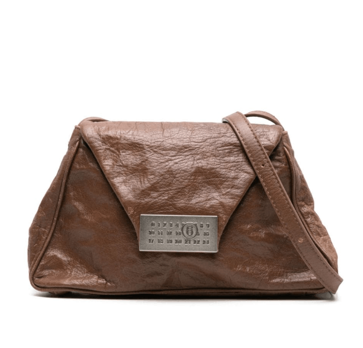 MM6 Maison Margiela Brown Numeric Medium Shoulder Bag
