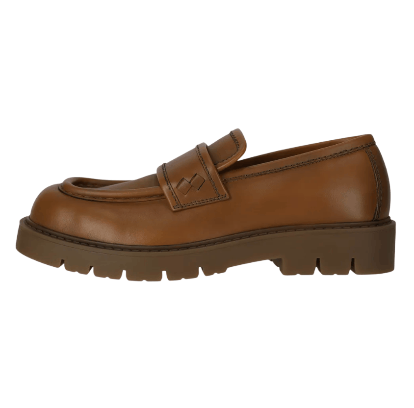Bottega Veneta Haddock Leather Loafers Brown 