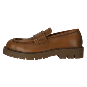 Bottega Veneta Haddock Leather Loafers Brown 