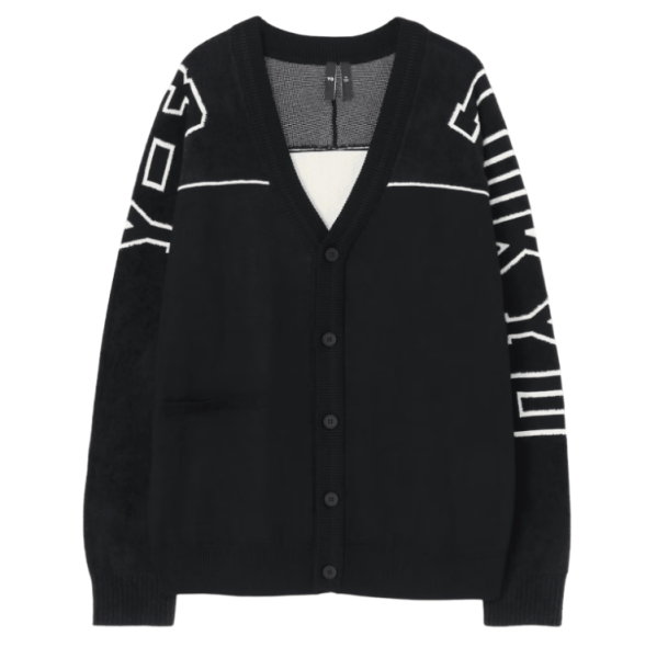 Y-3 GRAPHIC KNIT CARDIGAN (IQ2138) 