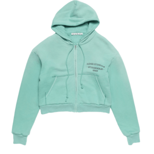 Acne Sprayed Zip Hoodie 'Mint Green'