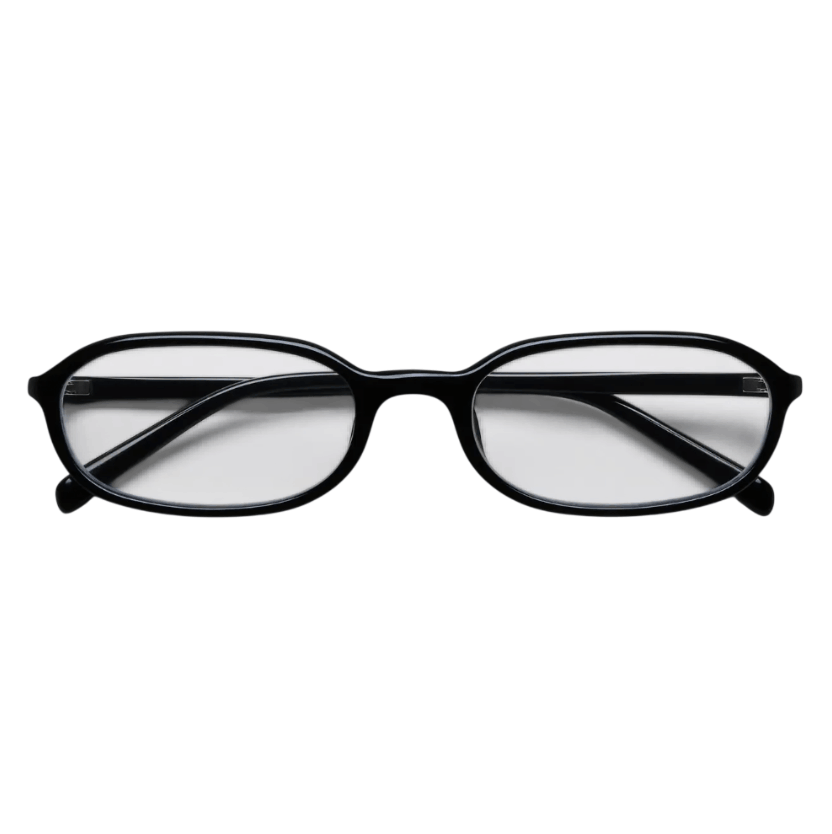 Chimi Edith Optical Black Acetate & Clear Lens Glasses