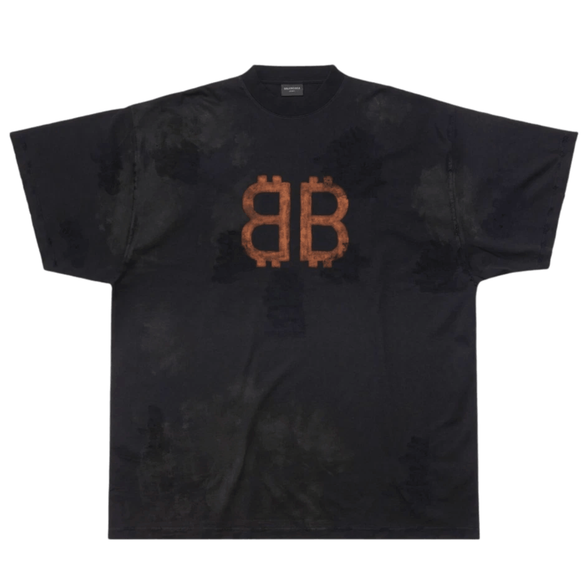 Balenciaga Oversized Crypto T-Shirt Faded Black