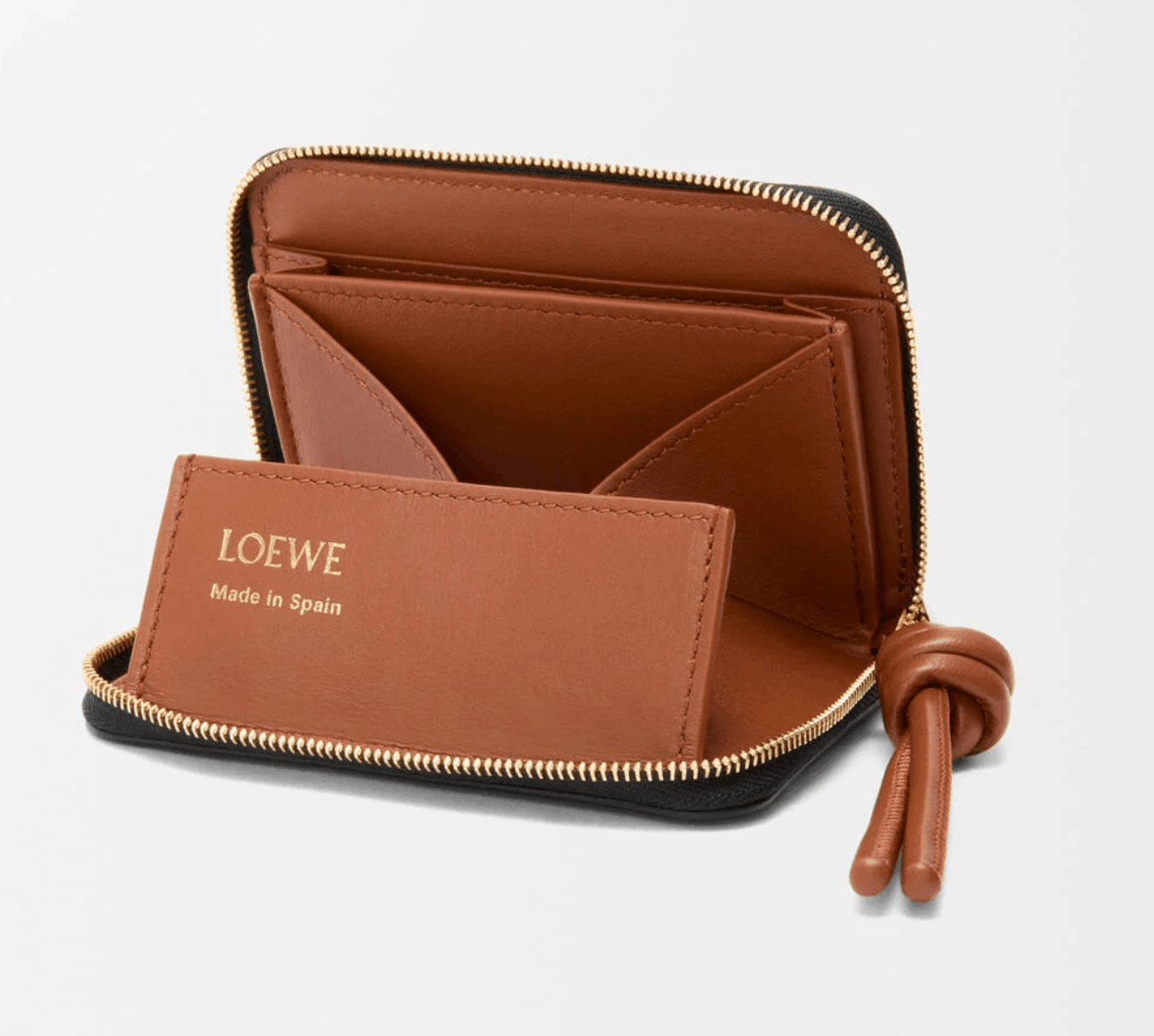 Zipped coin purse in shiny nappa calfskin Multicolor