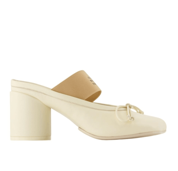 MM6 Maison Margiela Black Sandals Heel White