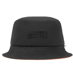 MM6 Maison Margiela Nylon Bucket Hat Black