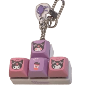 Sanrio x 7-Eleven Kuromi Arrow Keys Keycap Keyring / Sanrio x 7-Eleven Pochacco Arrow Keys Keycap Keyring