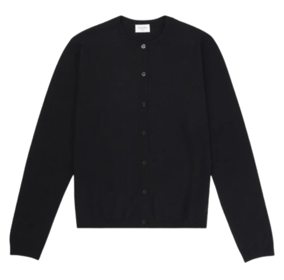 Saint Laurent Cassandre Round Neck Cardigan