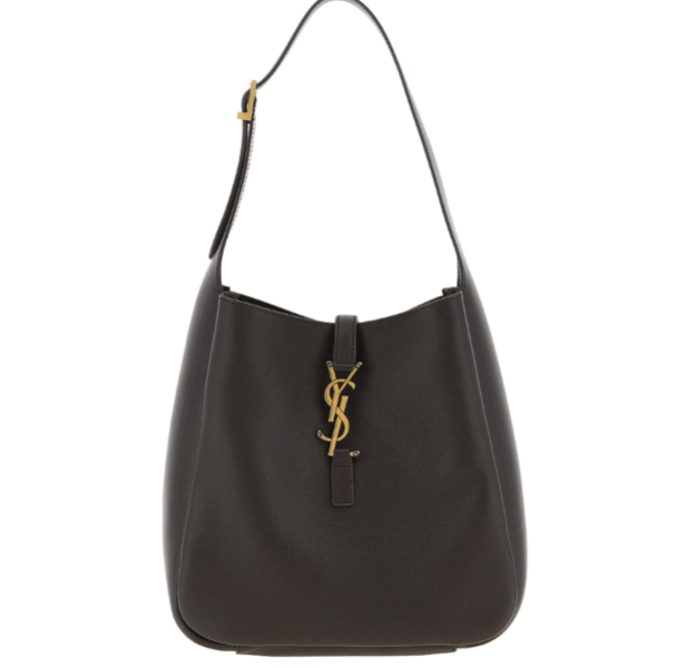 LE 5 À 7 supple small in grained leather in Brown