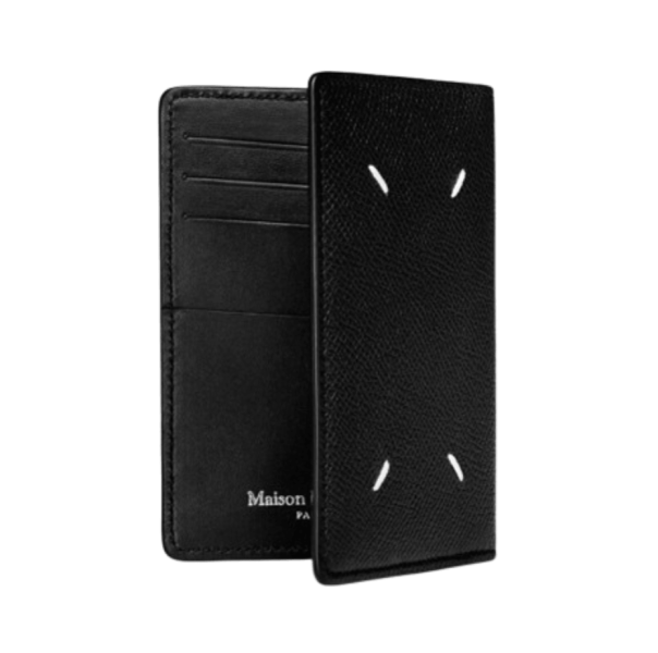 Maison Margiela Leather Bi-Fold Card Holder Black