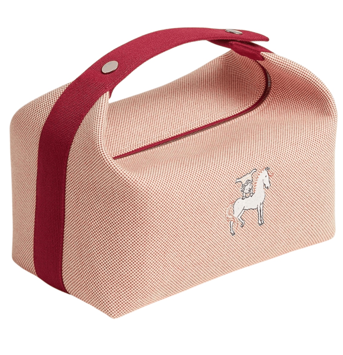 Hermes Large Bride-A-Brac Case Wool & Terracotta