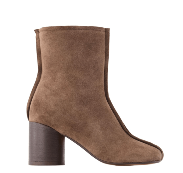 Suede Anatomic stitch toe ankle boots
