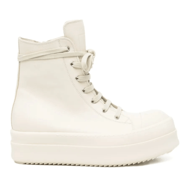 Mega Bumper leather sneakers in white 