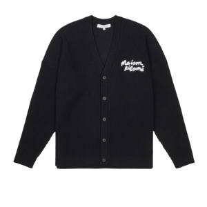 Handwriting Logo Comfort Cardigan - Black