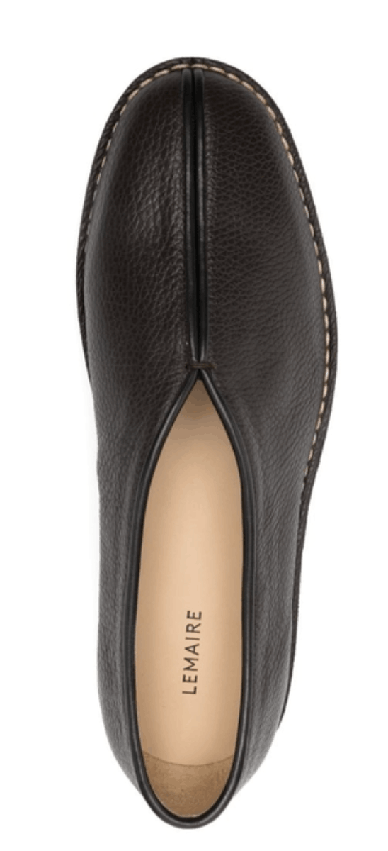 (M) Piped Crepe Slippers in Dark Brown 