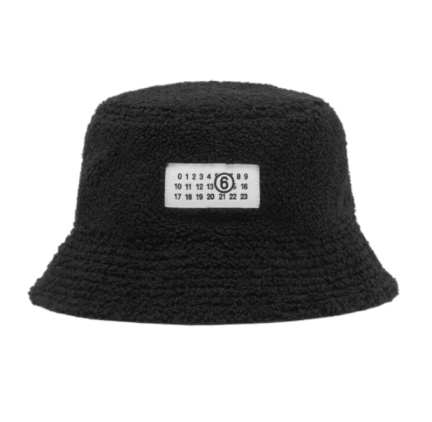 Reversible teddy nylon bucket hat