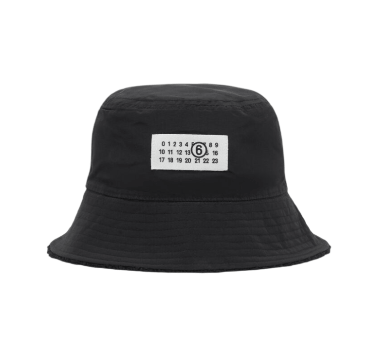 Reversible teddy nylon bucket hat