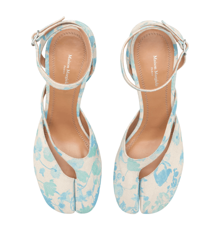 Designer White Tabi Sandal Pump