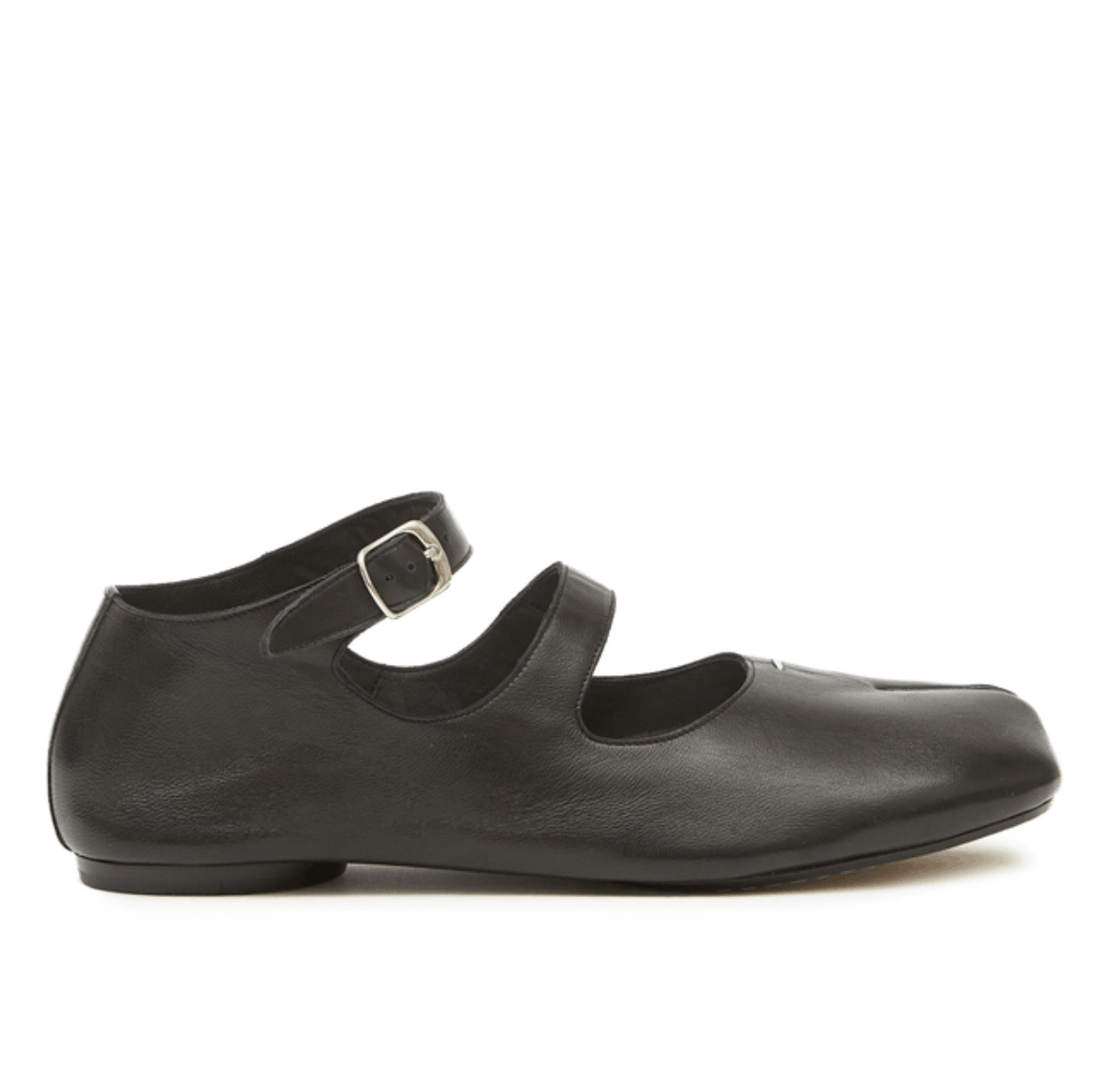 TABI DOUBLE STRAP BALLET SHOES BLACK