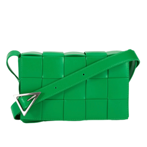 Bottega Veneta Urban Leather Crossbody Cassette Parakeet Silver