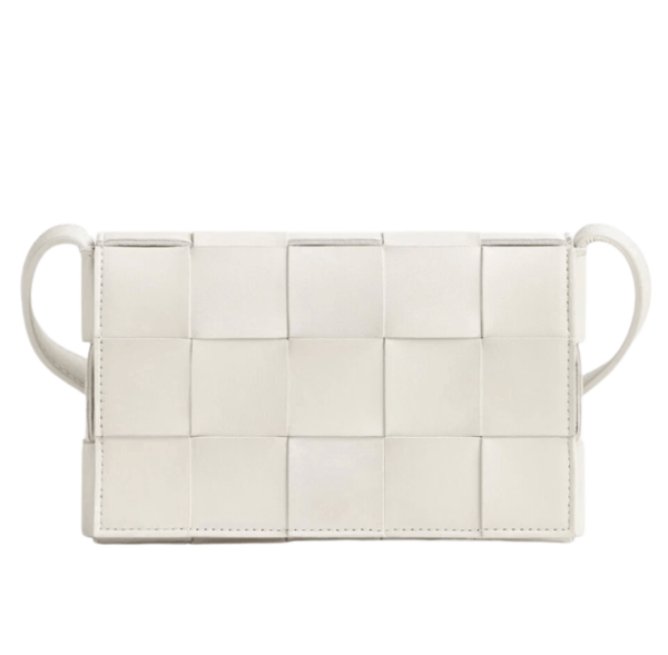 Bottega Veneta Small Leather Cassette White
