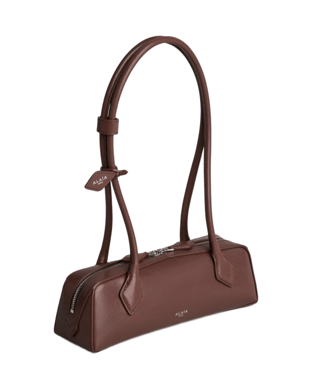Alaia Le Teckel Small Bag in Goatskin Brown