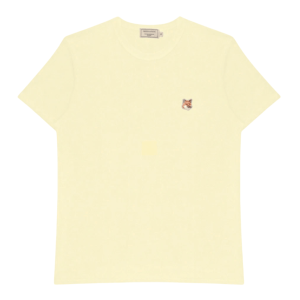 Maison Kitsune Fox Head Patch Regular T-Shirt Chalk Yellow