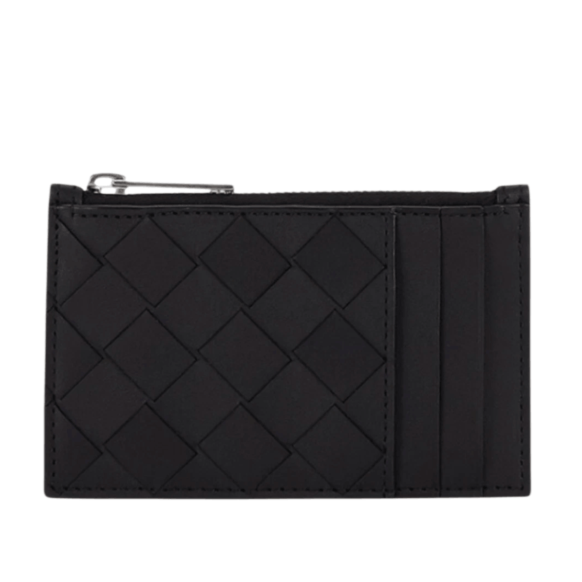 Bottega Veneta Zipped Card Case Black