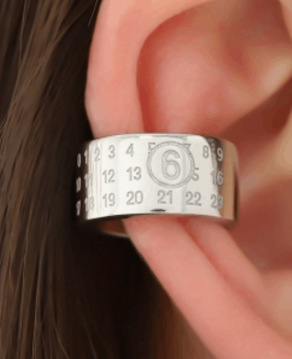 Mm6 Maison Margiela Numeric Brass Ear Cuff