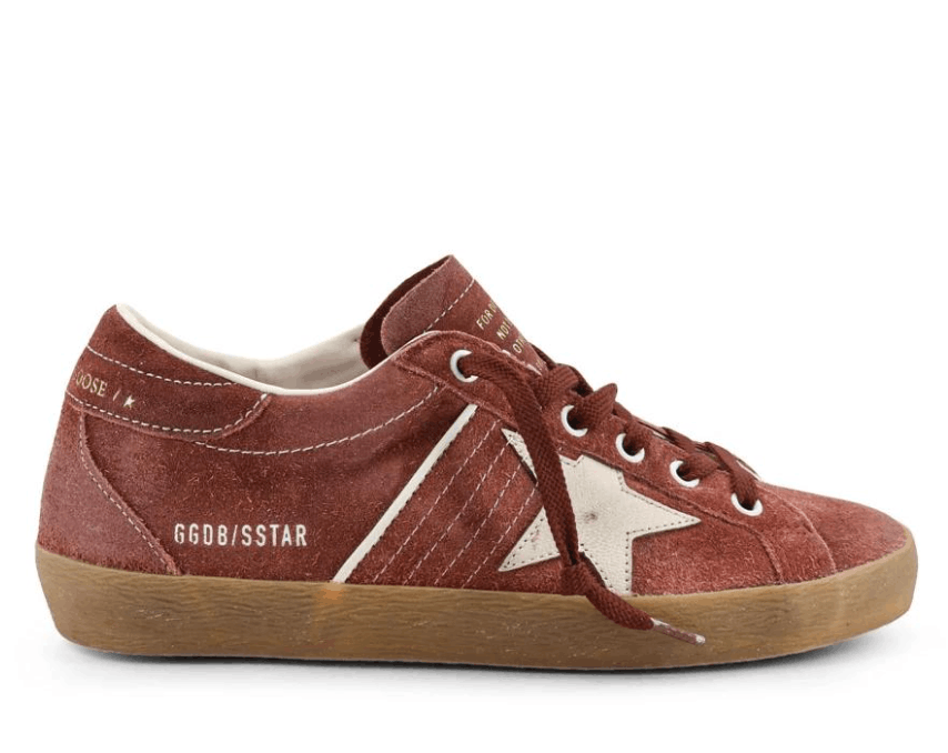 Golden Goose Damen Sneaker Super Star Red Rust/White