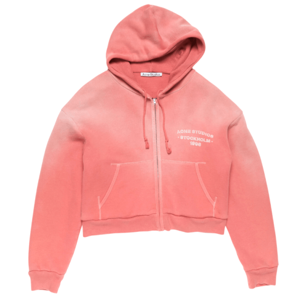 Acne Sprayed Zip Hoodie 'Red' 