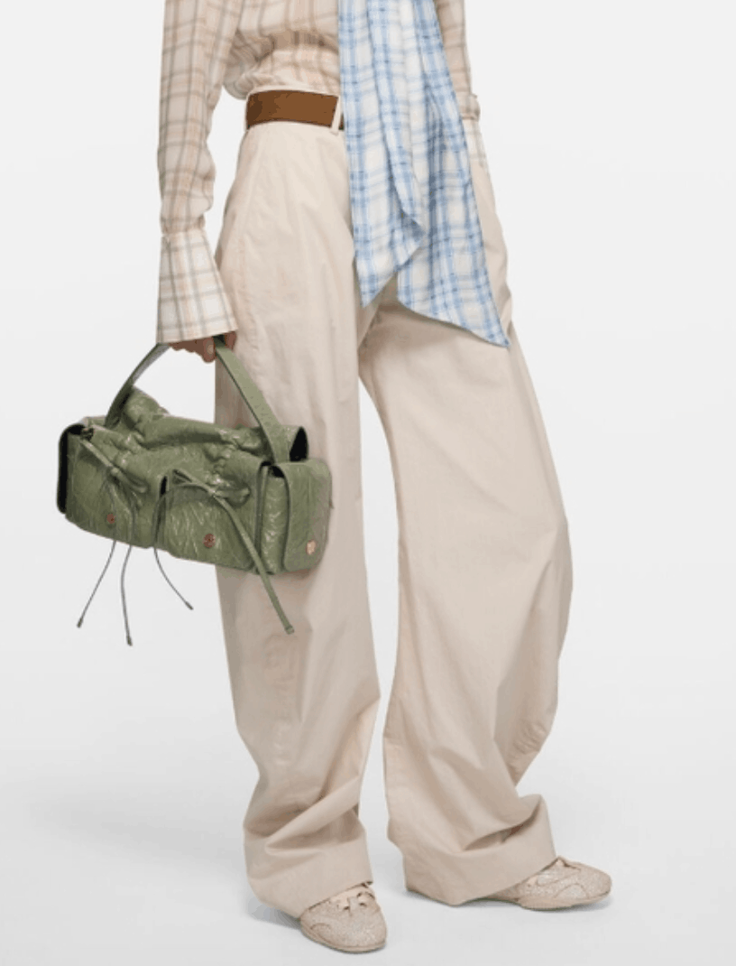 Multipocket shoulder bag - Wheat green