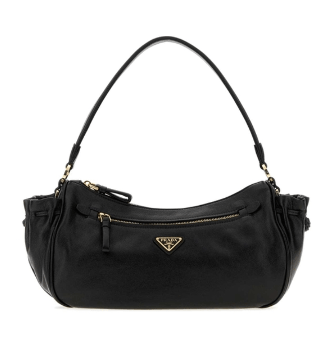 Prada Small logo-plaque Leather Tote Bag
