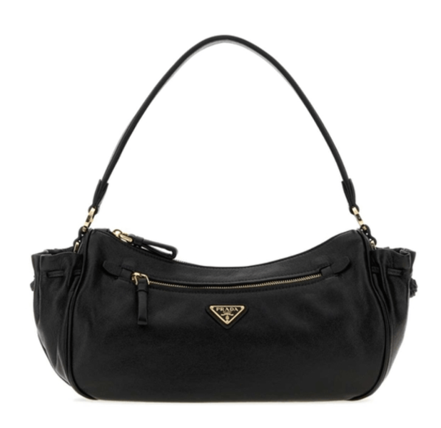 Prada Small logo-plaque Leather Tote Bag