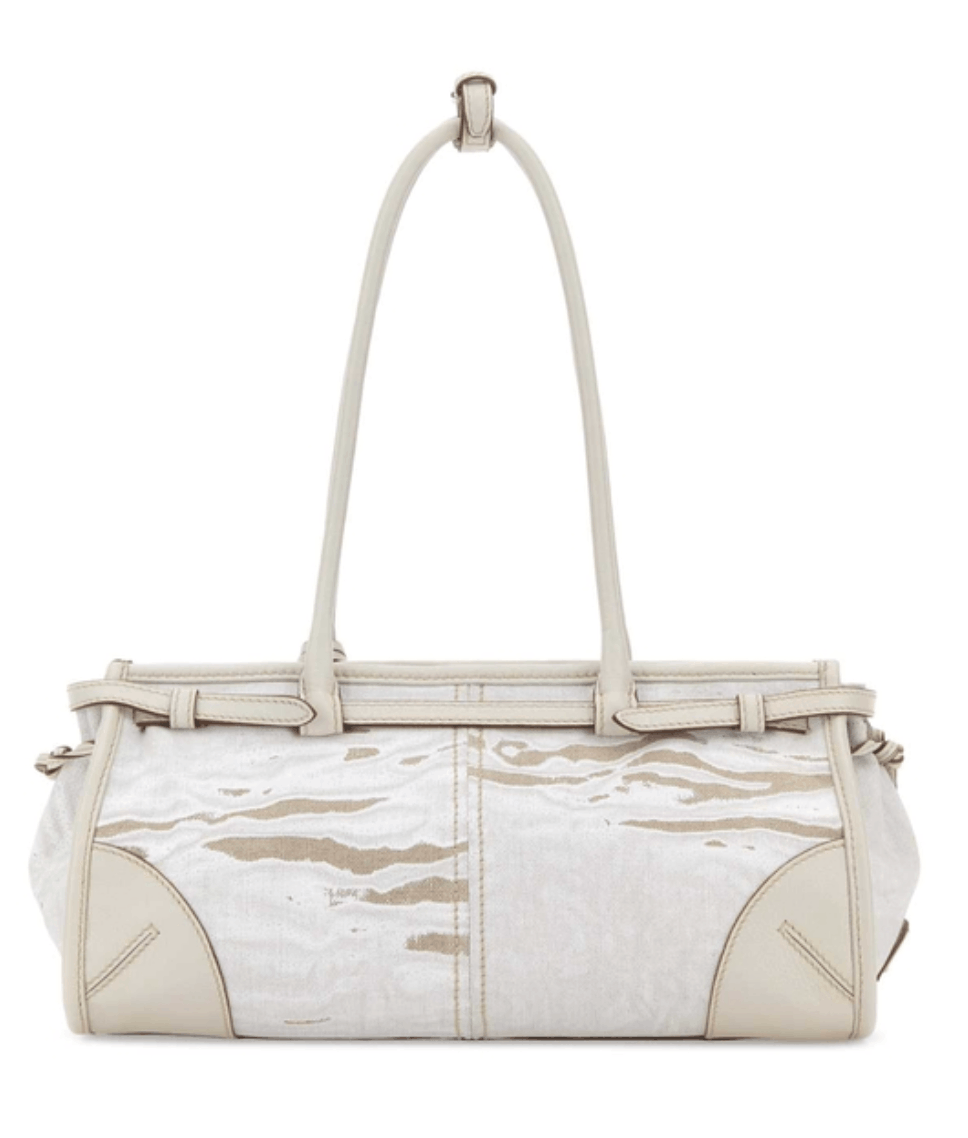 Prada Printed Canvas Medium Bonnie Shoulder Bag 