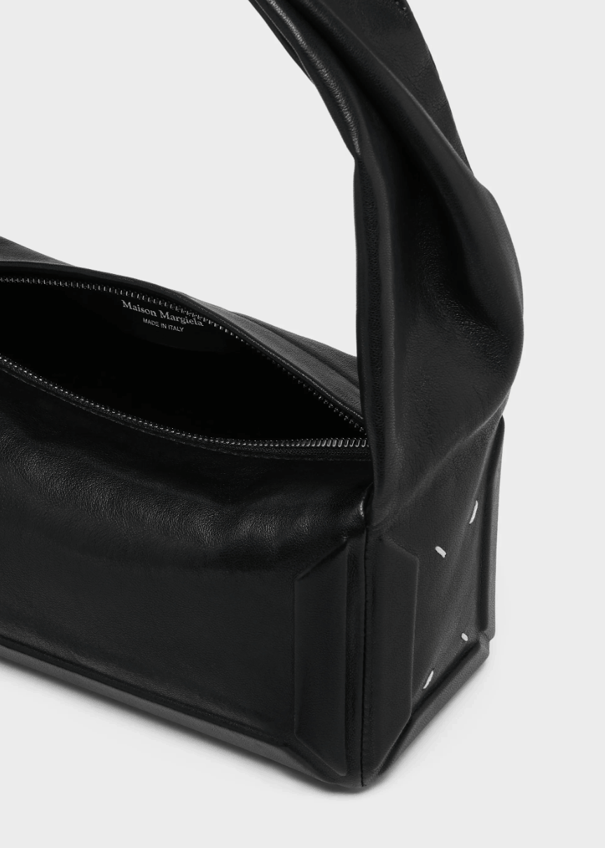 Designer Black Box Bag East West Small