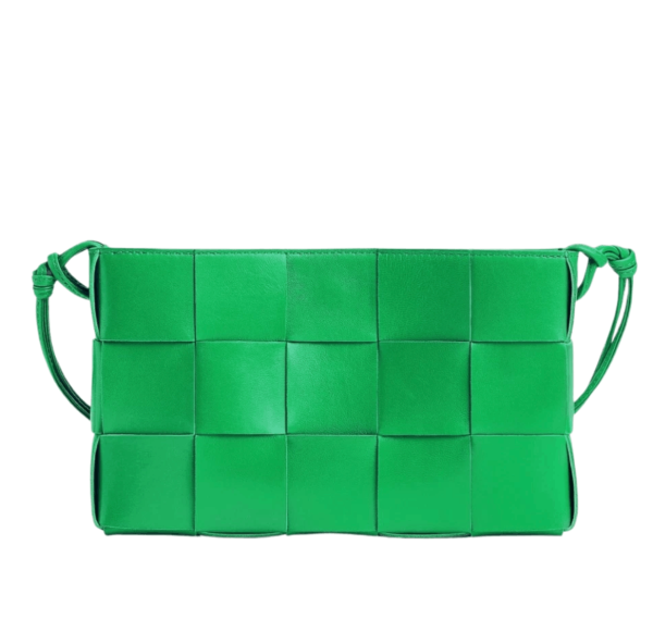 Bottega Veneta Leather Cassette Pouch on Strap Parakeet