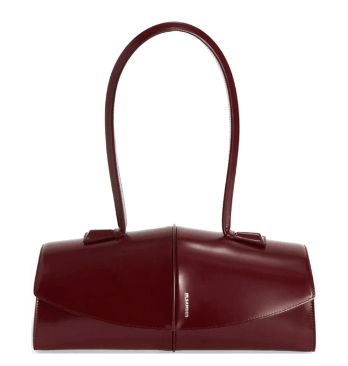 Burgundy calfskin LINEA tote bag 