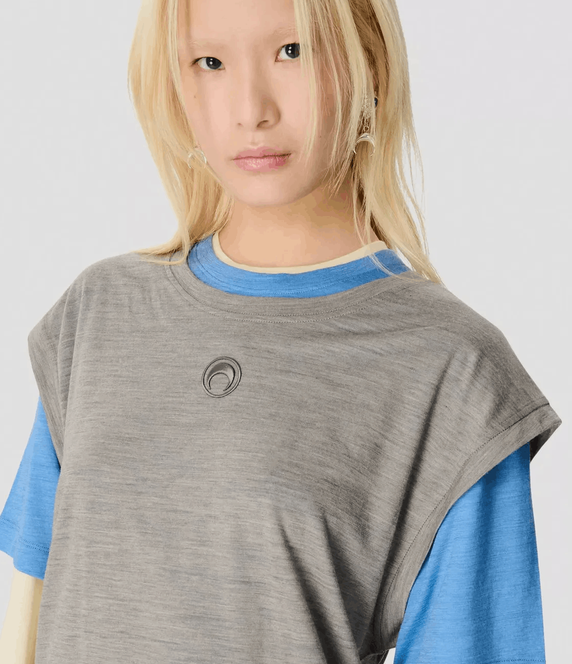 MERINO JERSEY THREE T-SHIRTS SET YBG1 YELLOW/BLUE/GREY