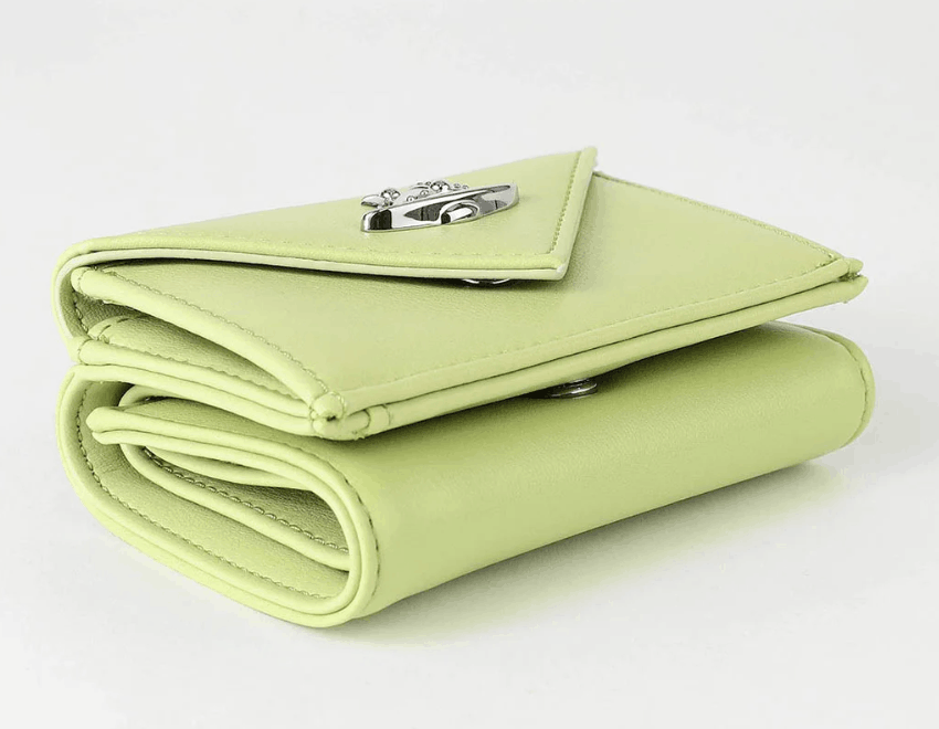 Vivienne Westwood Envelope Smooth Leather Wallet Pastel Green