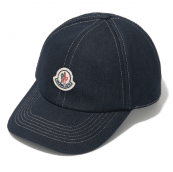 MONCLER Archive Logo Cap Navy