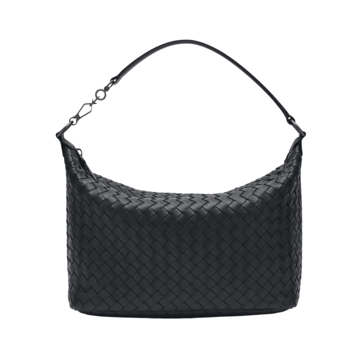 Bottega Veneta Small Intrecciato Shoulder Bag Black