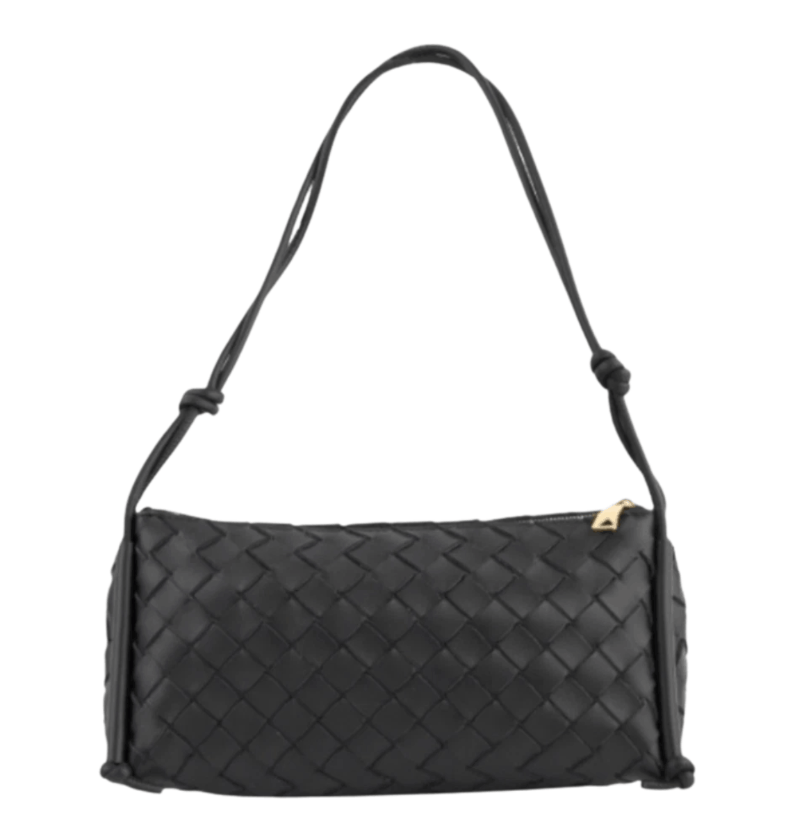 Bottega Veneta Intrecciato Shoulder Bag Black