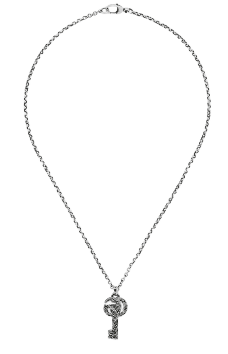 Gucci Double G Key Necklace Silver 